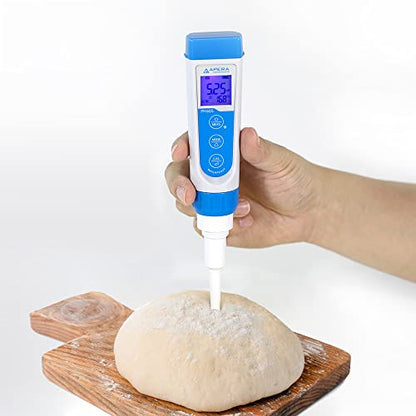Apera Instruments Premium Series PH60S Food pH Meter Tester Kit with Food-Grade Swiss Spear pH Electrode, ±0.01 pH Accuracy, -2.00-16.00 pH Range (AI313) - style: For Food Samples