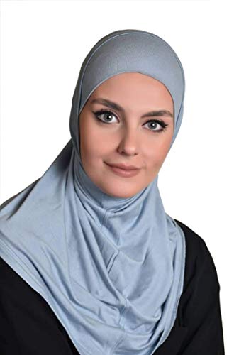 Gray Al Ameera Muslim Hijab Lycra Amira 2 Piece Hood & Hijab Tube Underscarf Cap