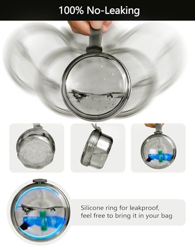 Leakproof Denture Case Denture Soaking Cup False Teeth Container, Dental Denture Bath Holder Storage Box Retainer Cleaner Case for Traveling - Leak Proof and Lid Waterproof - Transparent Black - color: Transparent Black