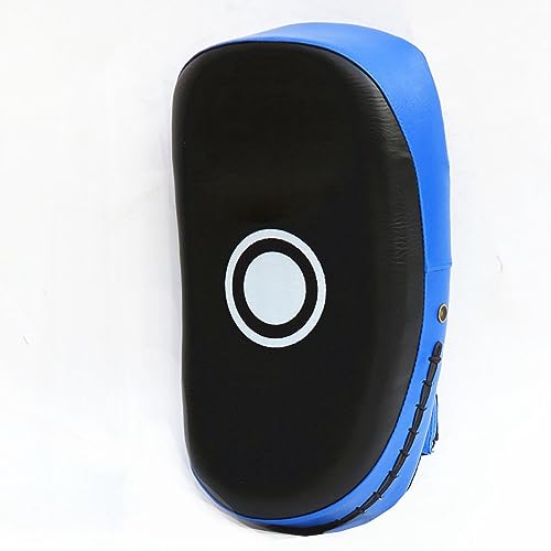 GLOGLOW Boxing Strike Pad for Training, High Density Sponge and PVC Leather, Multifunction Protective Strike Pad for Kickboxing Users - color: Blue Stripe