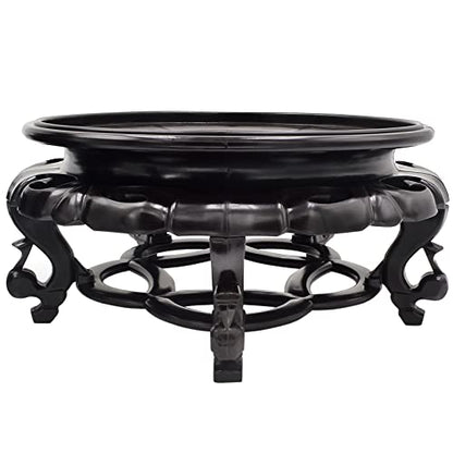 fengshuisale Oriental Furniture Fishbowl Stand Vase Base Stable Home Decoration Display Stand（12.6 in）
