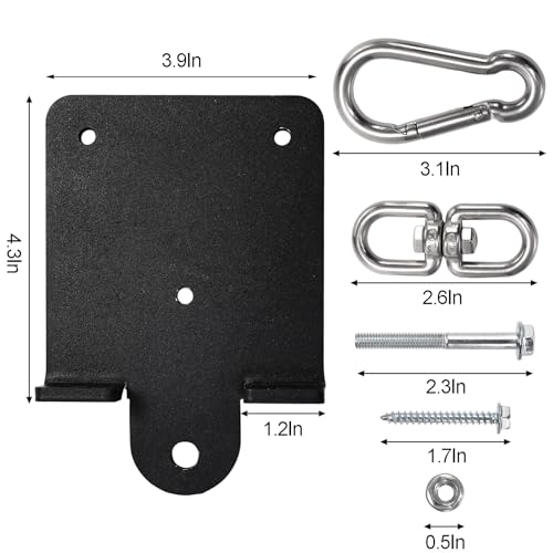 WUWEOT Heavy Bag Hanger, Sturdy Punching Boxing Bag Holder, 360° Rotation Wood Beam Hook Bracket Ceiling Mount for Boxing Muay Thai Training,Aerial Yoga Swing & Hammock