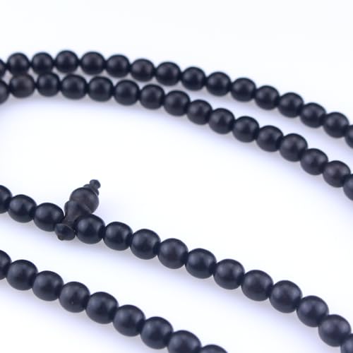 Muslims Islamic Dhikr 99 Tasbeeh Tasbih Prayer Beads, Black Wood Beads with Tassel