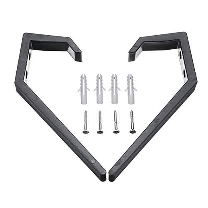 2PCS Helmet Holders Plastic Hanging Hooks Wall Mounted Hangers Hat Glove Bag Shoe Clothes Rack-Black - color: Black