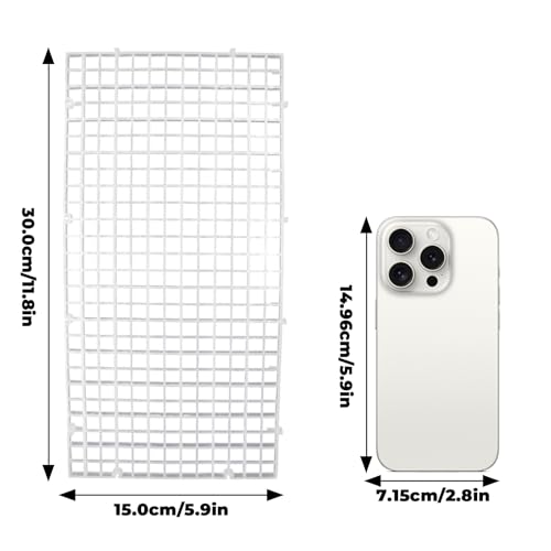 8 Pack Transparent Acrylic Tank Lid with Clips, Aquarium Lid Hood, Fish Tank Top Cover, Breeder Tank Lid, Acrylic Grid Panel Fish Tank Lid, Aquarium Cover Lid - color: Transparent, size: 8 Pacs