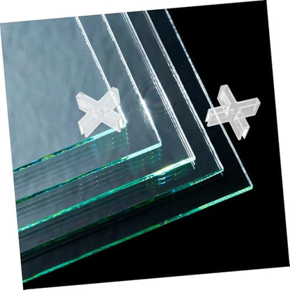 Cabilock 10Pcs Glass Fixation Clips for Aquariums Transparent Plastic Joining Bracket for Easy Installation Organization of Fish Tanks Suitable for Various Dimensions