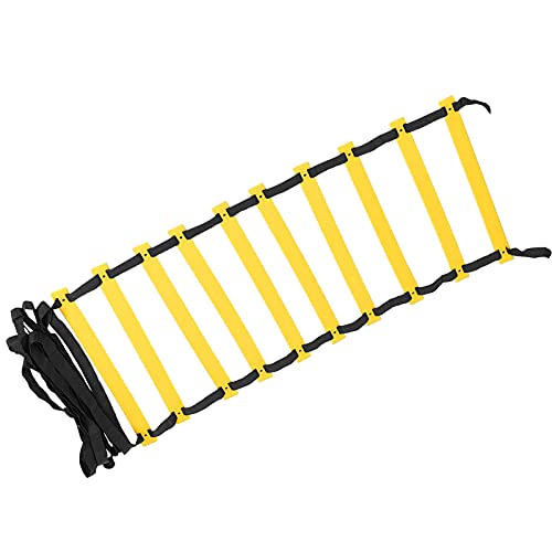 aqxreight Polypropylene Training Agility Speed Ladder Stairs Footwork for Soccer Fitness AccessoryBlack Rope Wear Resistant Strong Reduce Replacement Provide Material Quality