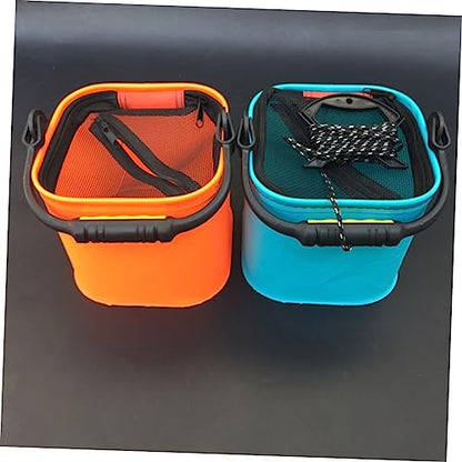 Eva Live Fish Holding Bucket Portable Insulated Fishing Basin Zipper Angling Tackle Accessory