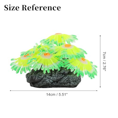 Fluorescent Aquarium Coral, Vibrant Glowing Effect, Fish Tank Decorations, Artificial Aquarium Accessories, Green
