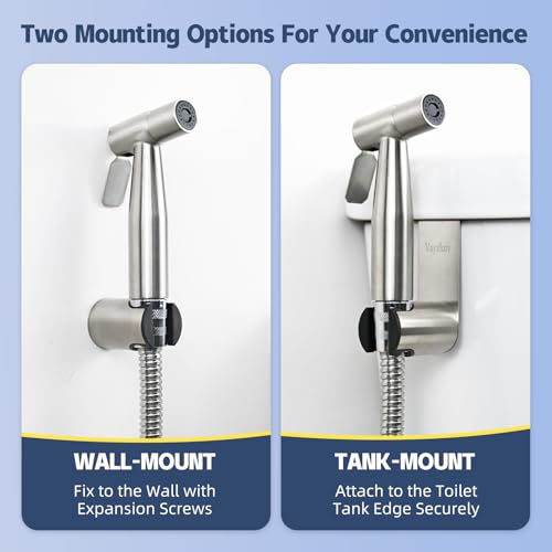 Handheld Bidet Sprayer for Toilet 2 PCS - Bidets for Existing Toilets Adjustable Water Pressure with Bidet Hose for Feminine Wash, Stainless Steel Muslim Shower Jet Spray for Toilet - style: 2 Pack