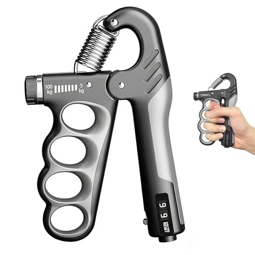 Hand Grip Strength Trainer Exercisers Devices,Forearm Trainer Strengthener | Adjustable Resistance 11-220Lbs(5-100KG),Suitable for Muscle Training