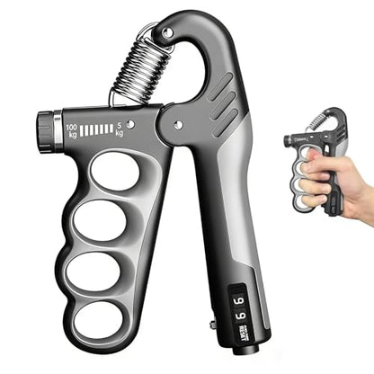 Hand Grip Strength Trainer Exercisers Devices,Forearm Trainer Strengthener | Adjustable Resistance 11-220Lbs(5-100KG),Suitable for Muscle Training