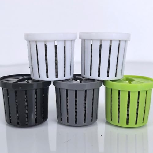 16lots Plant Container Aquariums Planting Basket for Homes and Public Aquariums Water Plant Fixing Basket - color: White