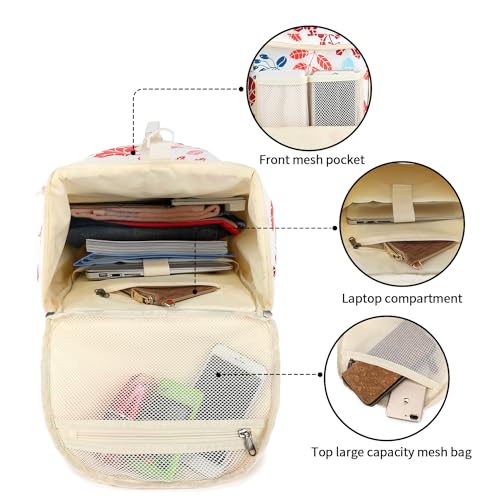 gym duffel bag backpack wrestling bag with shoe compartment 4 kinds of back method waterproof sports walking laptop - color: A-floral Sea Salt White