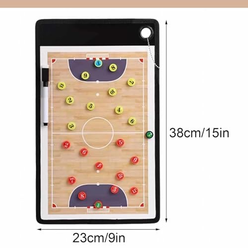 Magnetic Soccer Coaching Board, Futsal Tactics Clipboard, Double Sided Dry Erase Whiteboard, Portable Design for Competition Training Teaching Coaching