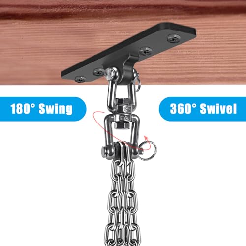 SELEWARE Boxing Punching Bag Hanger, Heavy Bag Hanger Bracket for Heavy Bag Boxing Muay Thai Training Hardware - color: 360° Swivel Hanger