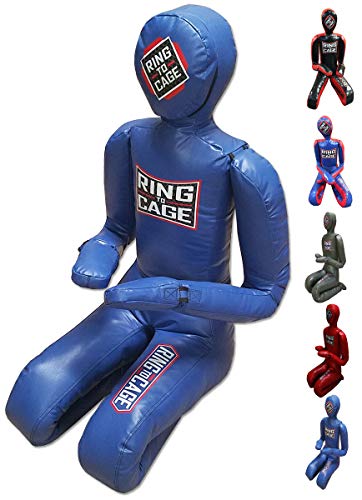 Ring to Cage Deluxe MMA Grappling/Jiu Jitsu/Ground & Pound Dummy 3.0 - Youth or Adult - color: Adult (Filled)-Blue