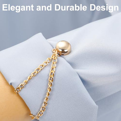 6Pcs Magnetic Clothing Pins with Chain, Strong Metal Magnet Clips for Hijab Hem, Shirt Sleeves, Pants Legs & Fabric Fixing