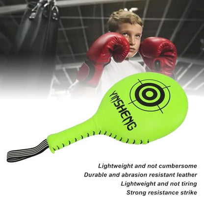 Generic Boxing Target Paddle Kickboxing Striking Target Pad Taekwondo Kick Pad PU EVA Smooth Anti Slip Surface Easy to Carry with and Footwork Feedback for Box - color: Fluorescent Green