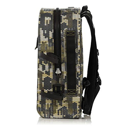 BOTE Highwater Waterproof Backpack 28L | Submersible Laptop Dry Backpack | 100% waterproof 28L backpack with submersible gear protection - color: Verge Camo