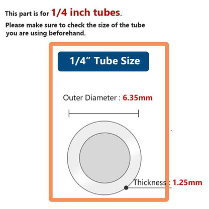 1/4 OD Adhesive Tubing Clips for RO, 10PCS