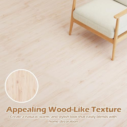 Giantex Wood Grain Floor Tiles Foam Mat, 8 PCS EVA Foam Puzzle Mats, 20'' x 20'' Interlocking Exercise Mat, Floor Padding for Furniture, Living Room, Bedroom, Gym, Home Office, Basement, Light Oak - size: 21 sq. ft. (8 pcs)