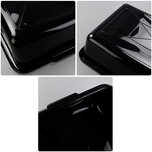 4 Packs Plastic Bus Boxes/Bus Tubs, 13 L Black Commercial Bus Boxes - size: 13 L