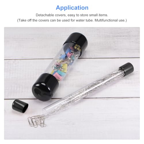 MECCANIXITY Clear Storage Tube 20x24mm Small Plastic Round Tubing with Caps Rigid Bottle Container 200mm/8 Inch for Item Stored - size: 20x24x200mm