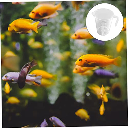 1pc Thickened Measuring Cup for Aquarium Water Change and Fish Feeding Scale Safety Material Easy to Use Fish Tank Accessory