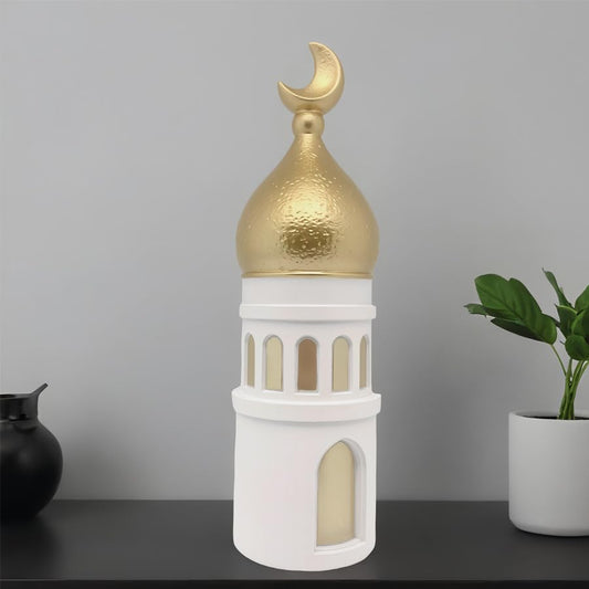 Islamic Gift Table Decor Resin Islamic Mosque Decor with Crescent Moon, Moroccan Style Religious Perfect Ramadan Eid Mubarak Gift for Decoration Detailed Craftsmanship Holiday Decoration Statues - color: Type D