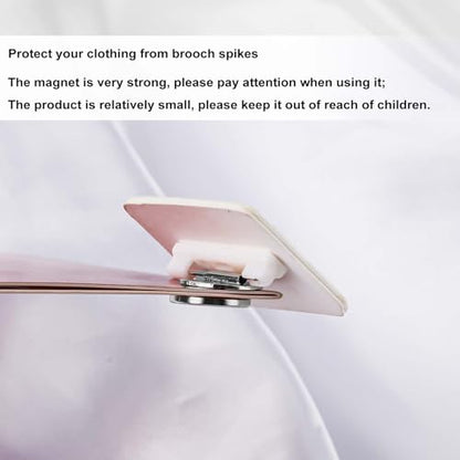 6pcs Mini Magnetic Brooch Pin Converter, Harm Free Clothing Magnet Buckle Magnet Metal Lapel Pin, Pin holder Magnet Almost Invisible Metal Pin Backs for Scarf Hijab Shawls Thin Fabric (Silver)