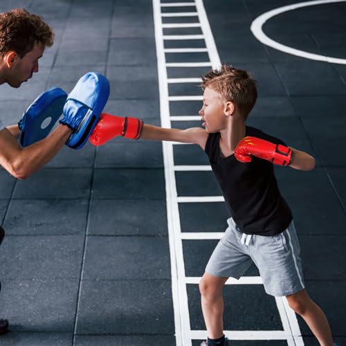 Sosoport 1 Pair Kickboxing Children's Boxing Gloves Glove Mittens Boxing Gloves Boxing Gloves for 3-8 Years - color: Red