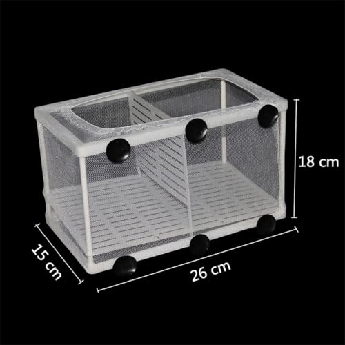 Fish Tank Tool Fish Hatchery Isolation Net Fish Tank Incubator Box Hanging Aquarium Accessory Supplies(26x15x18cm) - size: 26x15x18cm