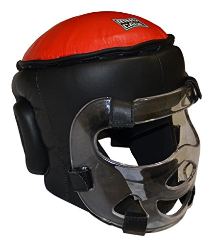 Ring to Cage Safety-Shield Training Headgear, with Removable Plexiglass Mask - size: Youth