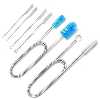 67Inch Flexible Drain Brush, Nylon Cleaner Double Ended Elastic Hose Pipe, 4 PCS Straw Cleaning Brush for Fish Tank Glass Tube Home Kitchen
