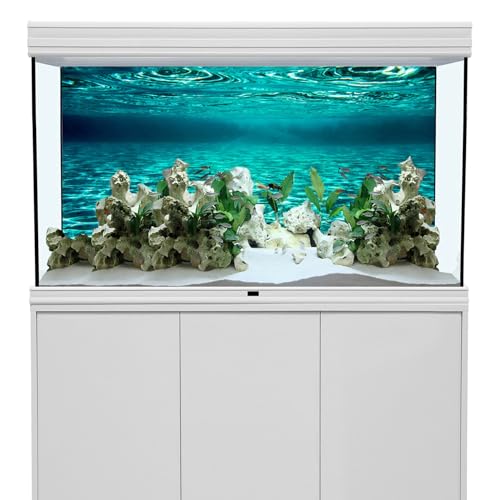 YongFoto Fish Tank Background 36x20 inch Turquoise Clear Water Ripple Lakebed Undersea Ocean Floor Underwater Seabed Polyester Backdrop Reptile Habitat Terrarium Aquarium Background - color: Underwater 4, size: 36x20inches