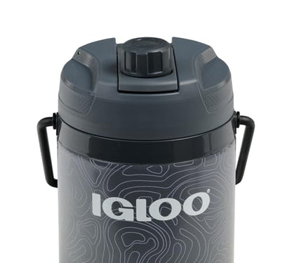 Igloo Trailmate Hybrid 54 oz Insulated Water Bottle, Large Sports Water Jug, Beverage Cooler, Carbonite - color: Carbonite