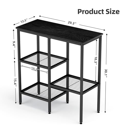 20 Gallon Fish Tank Stand Aquarium Fish Tank Stand, 3 Tier Metal Rack for Living Room/Office/Aquarium 29.1 x 12.3 x 30.1 Inches 330 LBS (Black)
