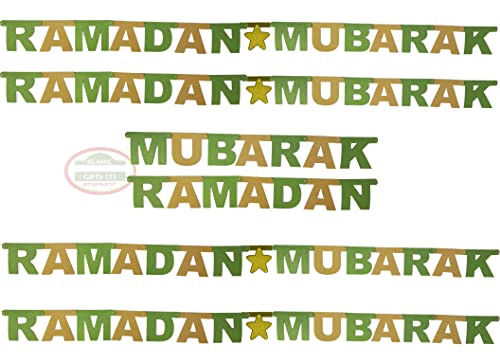 Ramadan Decoration [ 4 Pack ] Ramadan Mubarak banner Ramadan Wall Decor Islamic Decoration Ramadan Favors Eid Decoration Wholesale Islamic Gifts 123 (4) - size: 4
