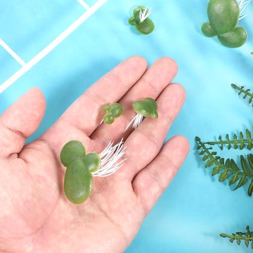 36 Pack Artificial Mini Duckweed with Root, Artificial Floating Plant Plastic Aquarium Simulation Floating Plants for Aquarium Tank Decor