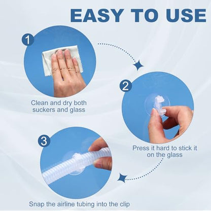 Aquarium Suction Cups, Fish Tank Suction Cups Clips Airline Tube Holders Clamps (Plastic, 8Pcs, Clear) for 1.1" Fish Tank Airline Tubing Binding Moss Shrimp Nest, 28x45MM - color: Clear, size: 28x45MM