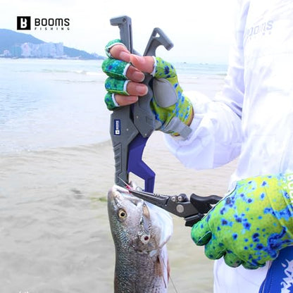 Booms Fishing G05 Lip Gripper Saltwater, 9.4" Plastic Catfish Grippers Pliers, Grabber Tool With Lanyard, Grips for Kayak Fishing Accessories, Great Holder for Caught Fish - color: Blue