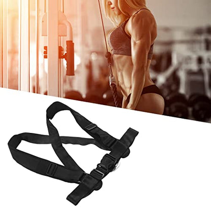 Sled Pulling Strap with Padded Shoulder Harness, Heavy Duty Nylon Resistance Training Equipment for Tire Sled Drag, Strength and Speed Workout for Football Runners