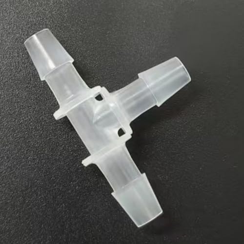 3 Way Tee Connector Equal Barbed T-Fitting 3 Way Hose Barb Adapter for Laboratory Biochemical Analytical Instruments Food Machinery Aquarium Equipment 100pc/pk (4.8mm 3/16'' Cir) - size: 4.8mm 3/16'' Cir