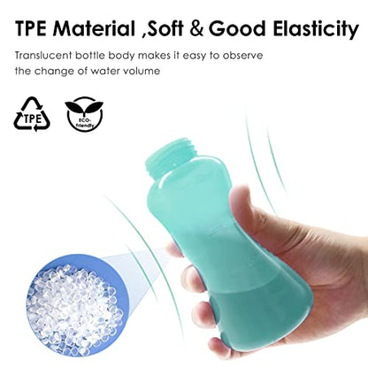 Peri Bottle Postpartum, RUFCRIL 350ml Perineal Wash Bottle, Upside Down Portable Bidet with Carry Bag, Boilable TPE & Dual Leak-Proof Rings, for Perineal Recovery, Hemorrhoid Relief, Hospital Bag - color: Green