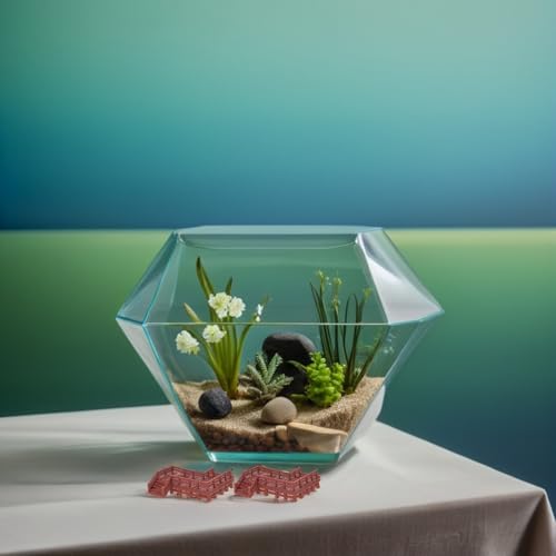 Toyvian 4pcs Miniature Fairy Garden Bridge Set for Fish Tank and Terrarium Decor – Z-Shaped Staircase and Small Arch Bridge, Plastic Micro Landscape Statues for Aquarium and Turtle Tank