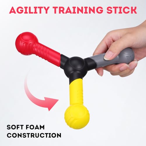 Kisangel Hand Eye Coordination Training Set Hand and Eye Coordination Training Equipment for Basketball Football Speed Agility Tool Portable Sports Trainer 7.87 X 7.87 X 1.57 in