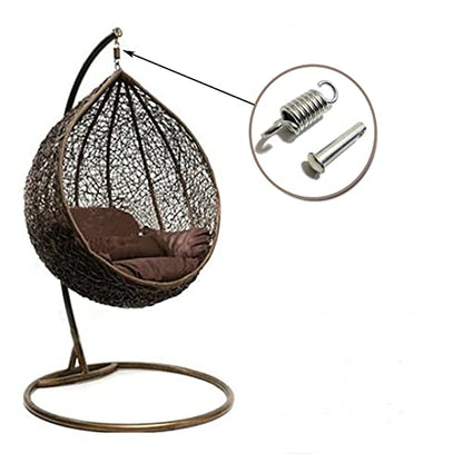 Hammock Chair Spring Pin Plug - Hammock Chair Ultimate Hanging Kit/Heavy Duty Hammock Spring Hook for Hanging Basket Chairs Hammock and Porch Swings - color: Silver