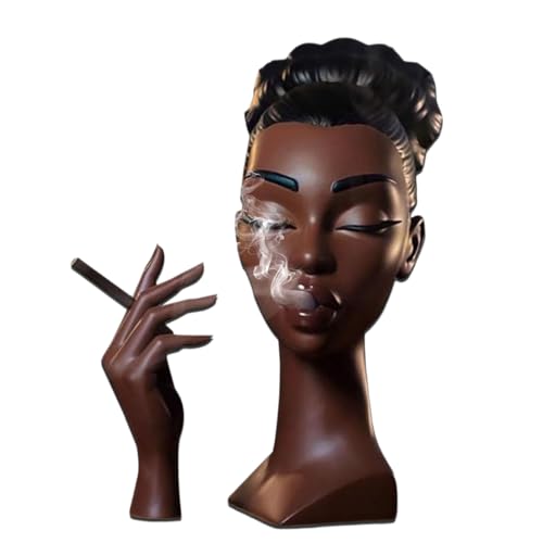 Head Incense Holder Black Women, Head Incense Burner Black Women, Solange-Headscents Incense Holder for Bedroom, Livingroom, Home Decor(A) - color: A