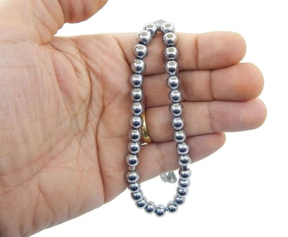 Perlin Prayer Beads Tesbih Tasbih Tespih Misbaha Subha 33, Muslim Islamic Rosary Bracelets Worship Accessories Hematite Beads Gemstone Beads Ball 8mm